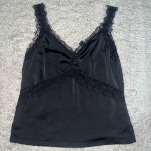 Forever 21 Black Lace Satin Tank Top